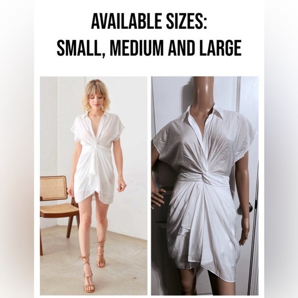 NWT-Boho Twist Ruffle Warp Bottom Overly Shirt Mini Dress - Picture 1 of 10